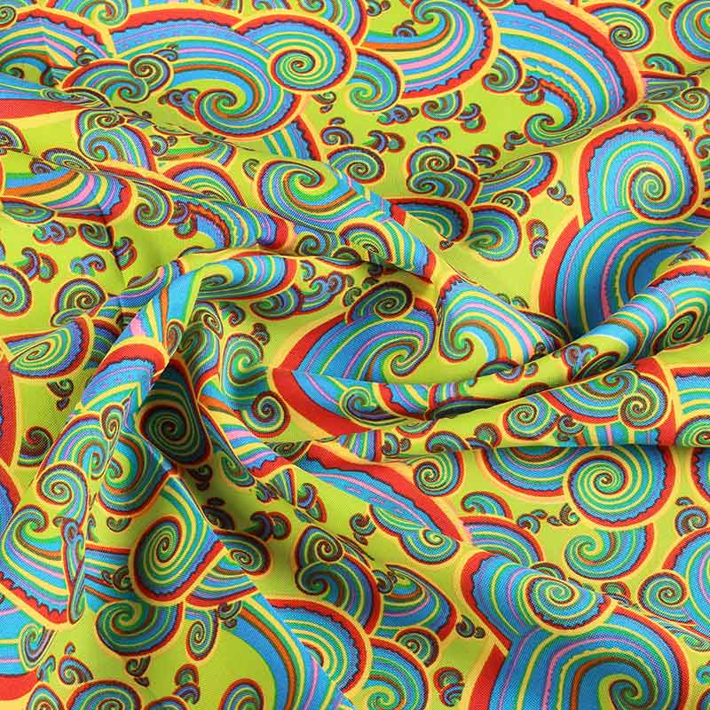 Tissu Terlenka paisley multicolor lime