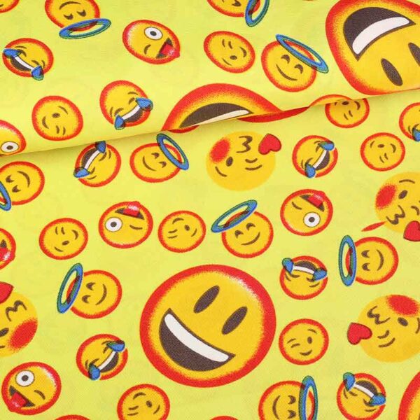 Tissu Terlenka Smiley jaune