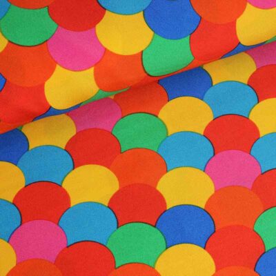 Tissu Terlenka pois multicolores