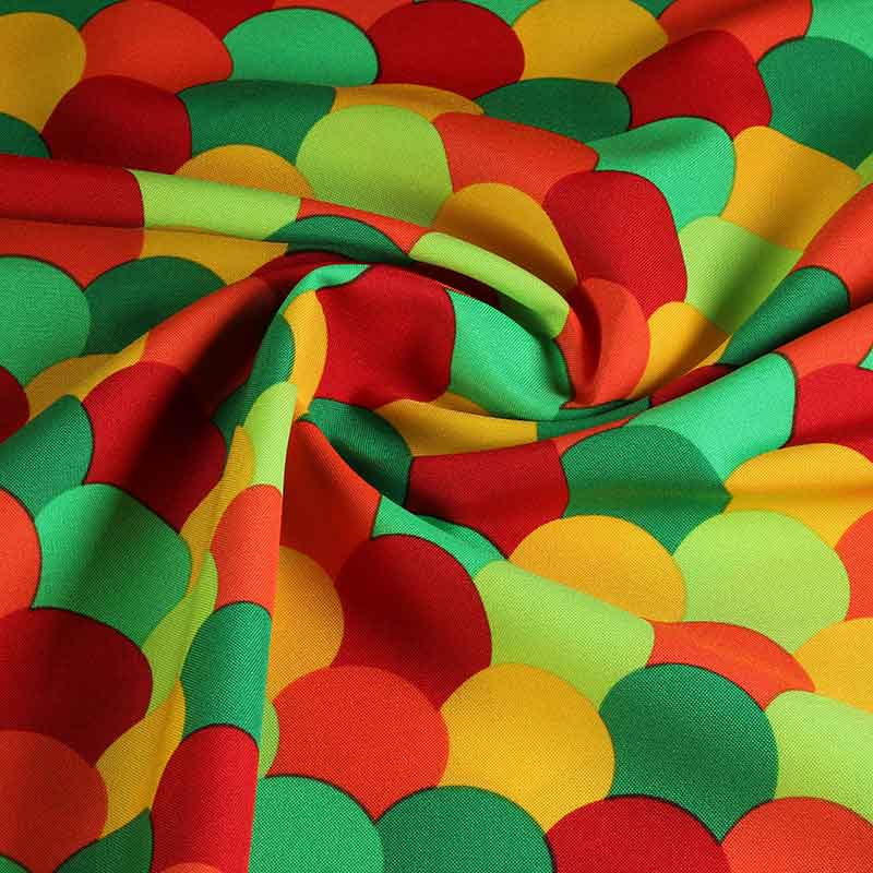 Tissu Terlenka boules multicolores 4