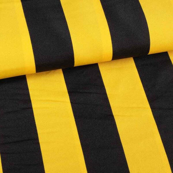 Tissu Terlenka rayures jaune-noir