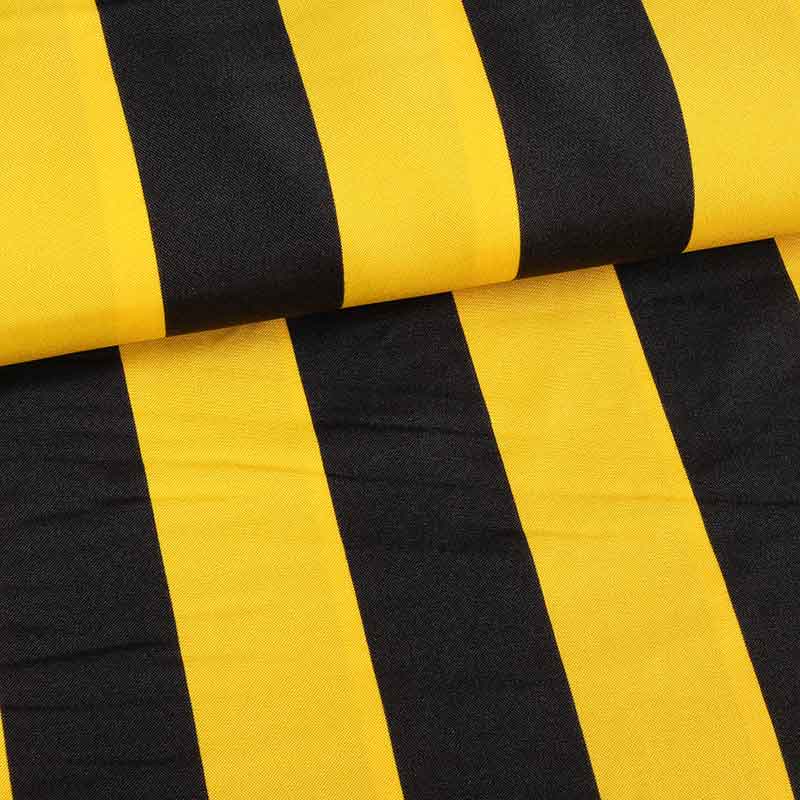 Tissu Terlenka rayures jaune-noir
