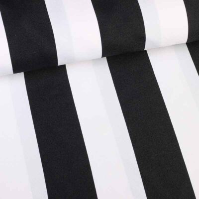 Tissu Terlenka rayure noir et blanc