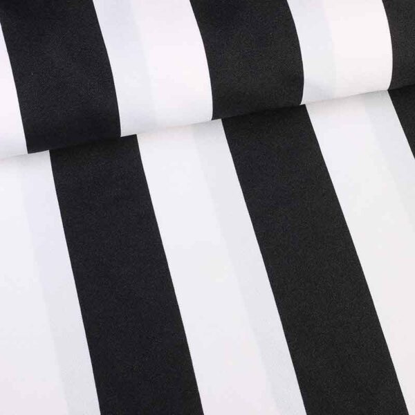 Tissu Terlenka rayure noir et blanc