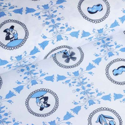 Tissu Terlenka bleu Delft
