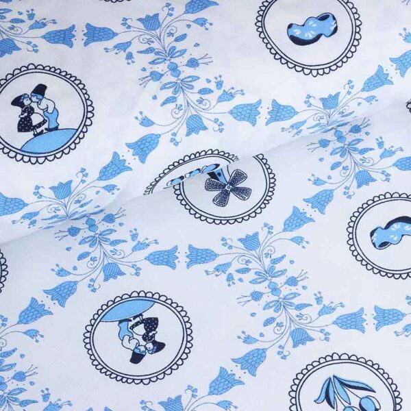 Tissu Terlenka bleu Delft