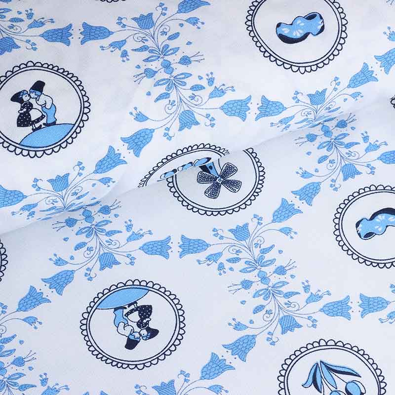 Tissu Terlenka bleu Delft