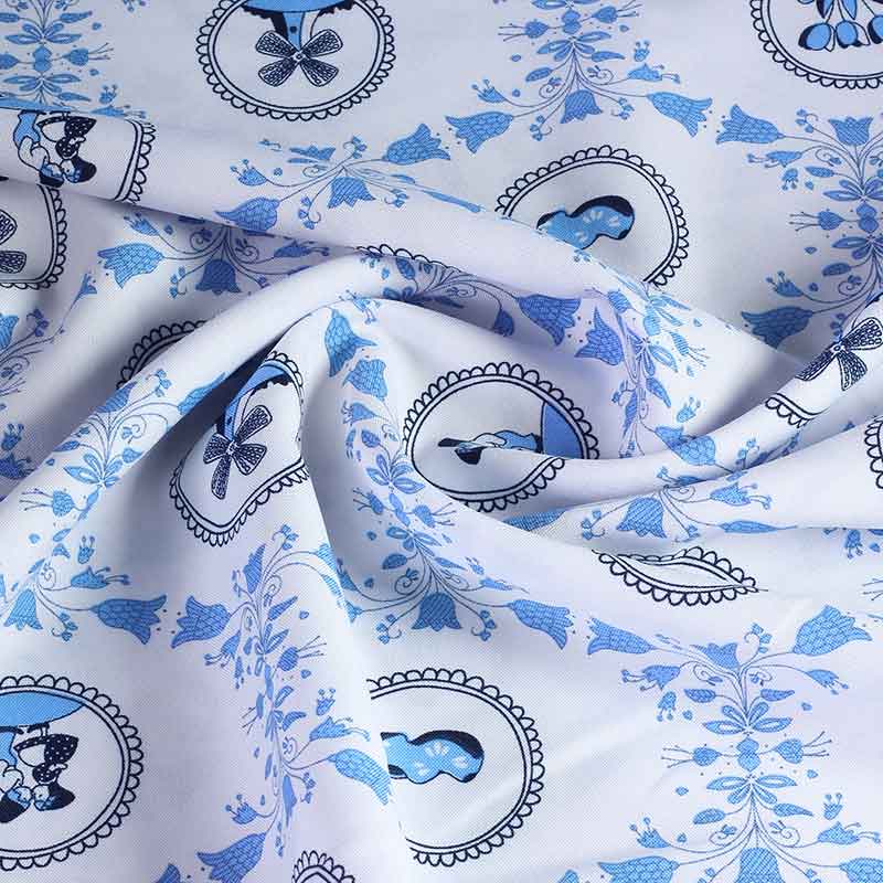 Tissu Terlenka bleu Delft