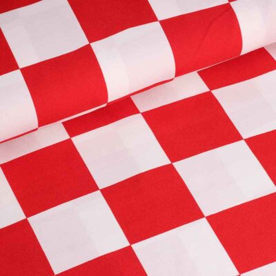Tissu Terlenka rouge blanc