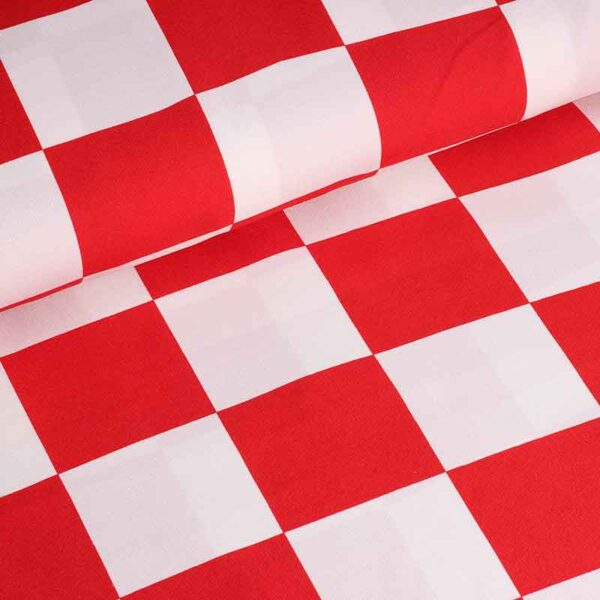 Tissu Terlenka rouge blanc