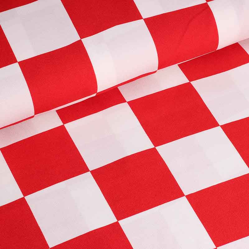 Tissu Terlenka rouge blanc