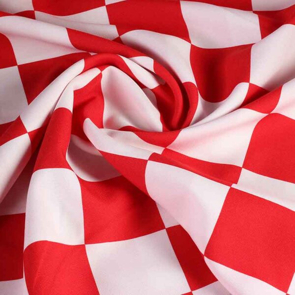 Tissu Terlenka rouge blanc