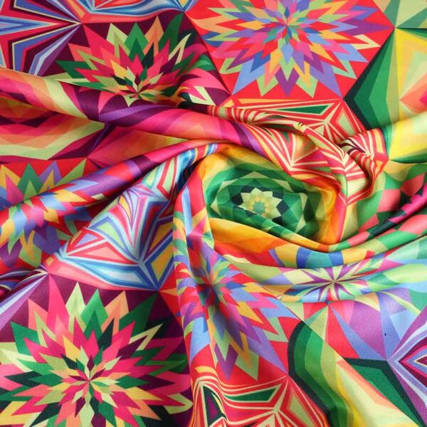 Tissu tricot patchwork impression numérique