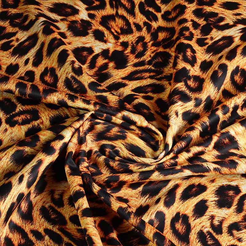Tissu tricot léopard impression numérique