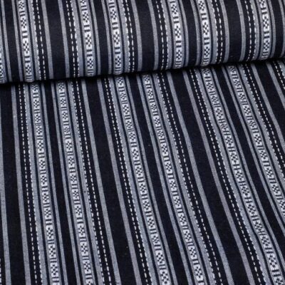 Tissu Mexico noir-blanc