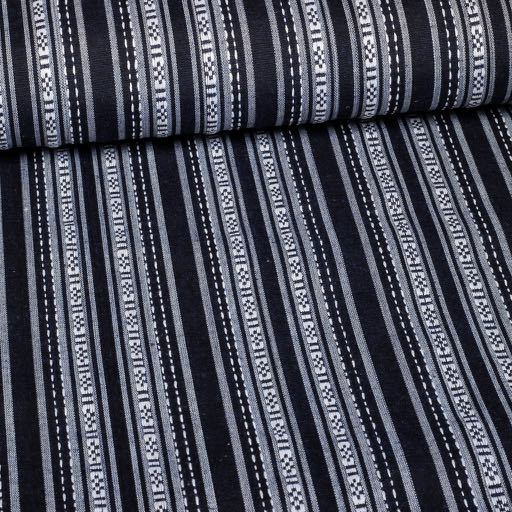 Tissu Mexico noir-blanc