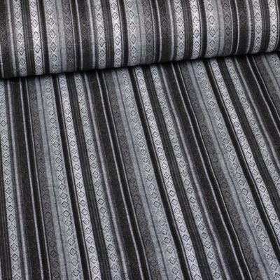Tissu Mexico noir-blanc