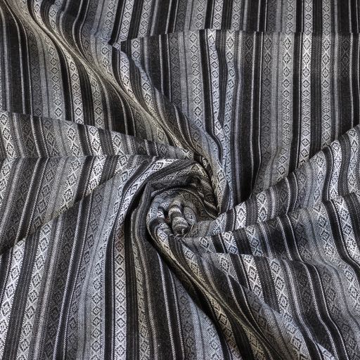 Tissu Mexique noir et blanc