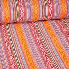 Tissu Mexico multicolor orange