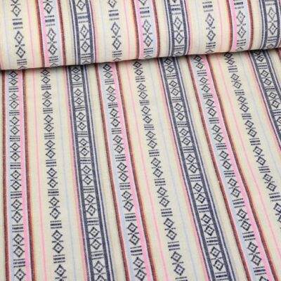 Tissu Mexico off white multicolore