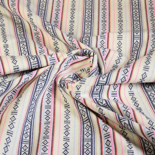 Tissu Mexico off white multicolore