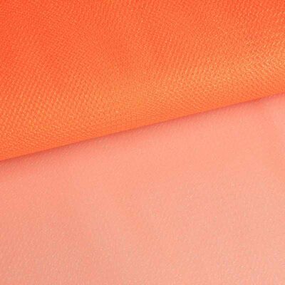 Tissu tulle zigzag glitter orange
