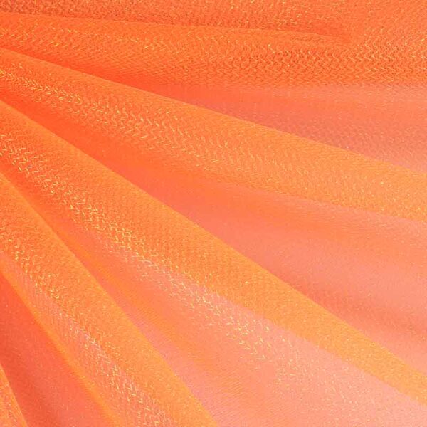 Tissu tulle zigzag glitter orange