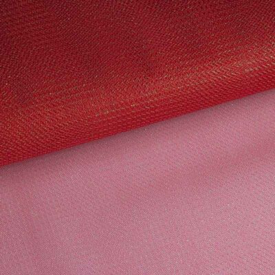 Tulle zigzag paillettes rouge