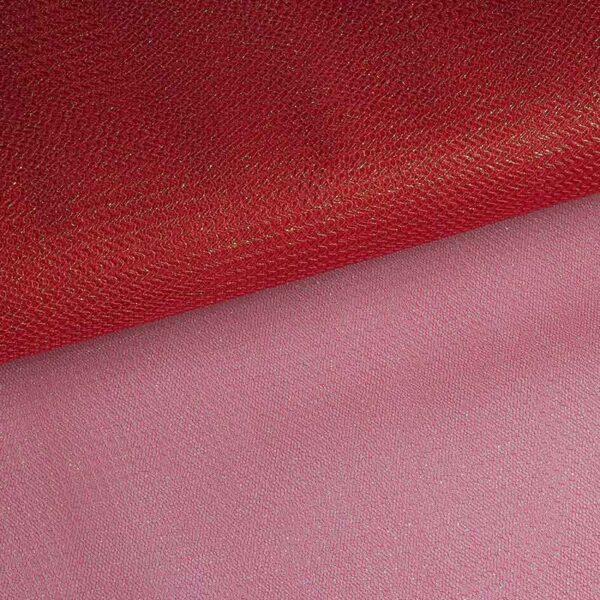 Tulle zigzag paillettes rouge