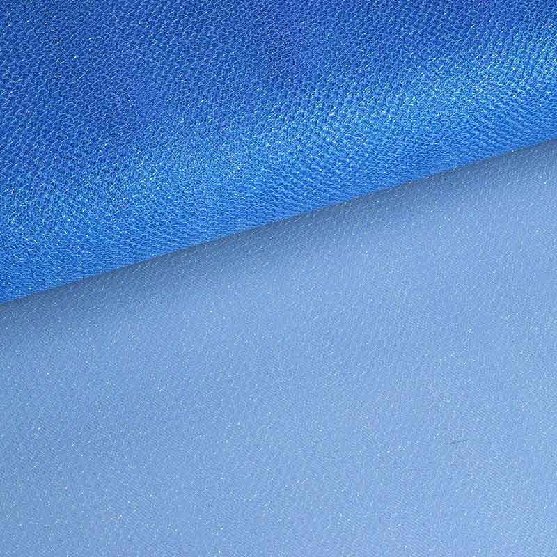 Tulle zigzag glitter bleu