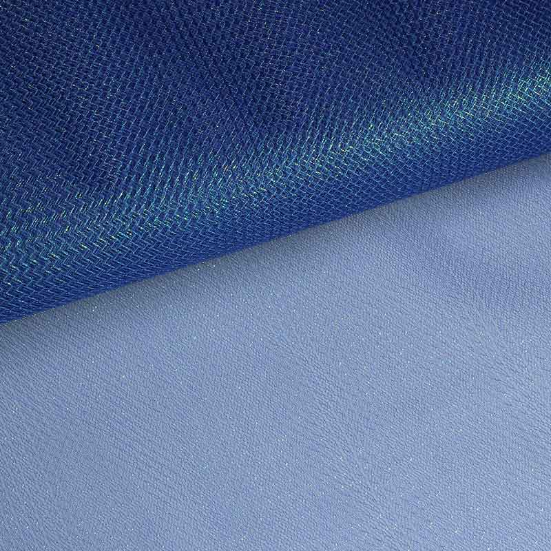 Tissu tulle zigzag paillettes cobalt