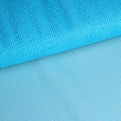 Tissu tulle zigzag paillettes aqua