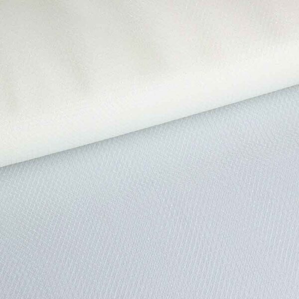 Tissu tulle zigzag pailleté blanc