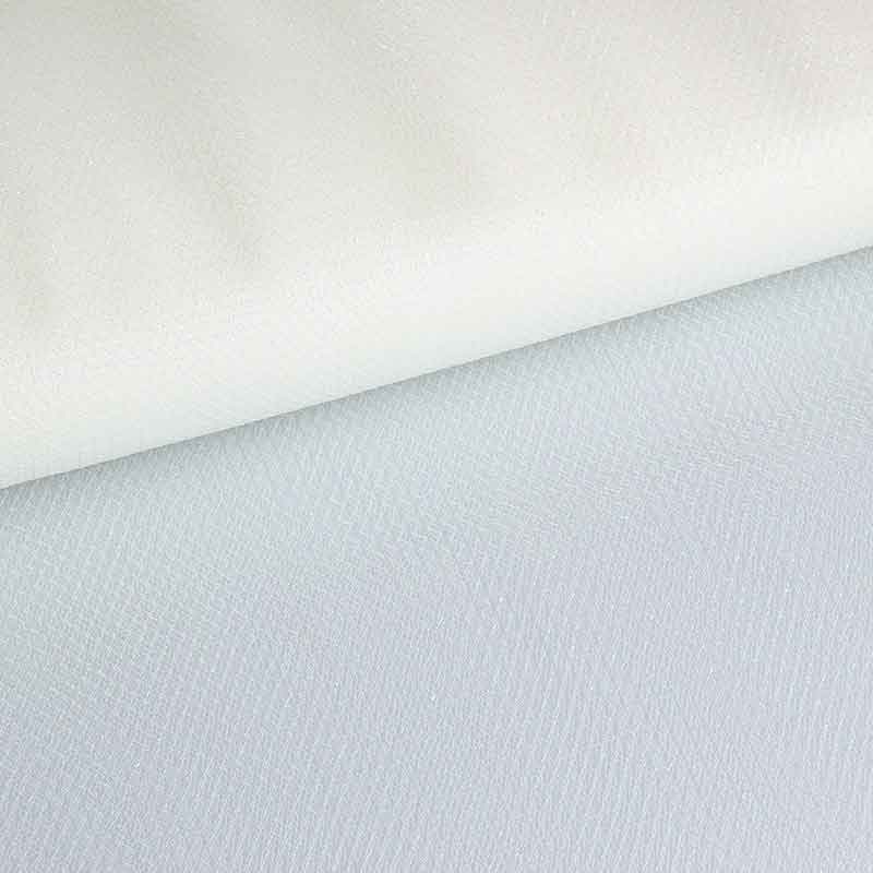 Tissu tulle zigzag pailleté blanc