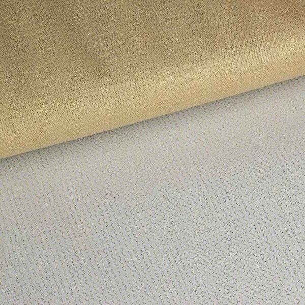 Tissu tulle zigzag paillettes or