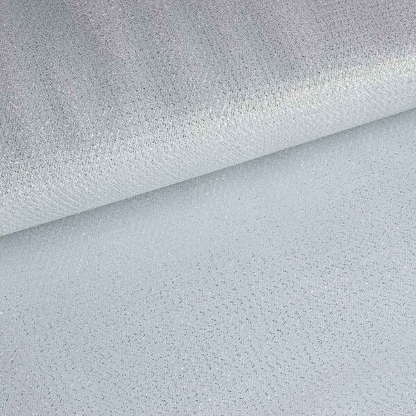 Tulle zigzag pailleté argent