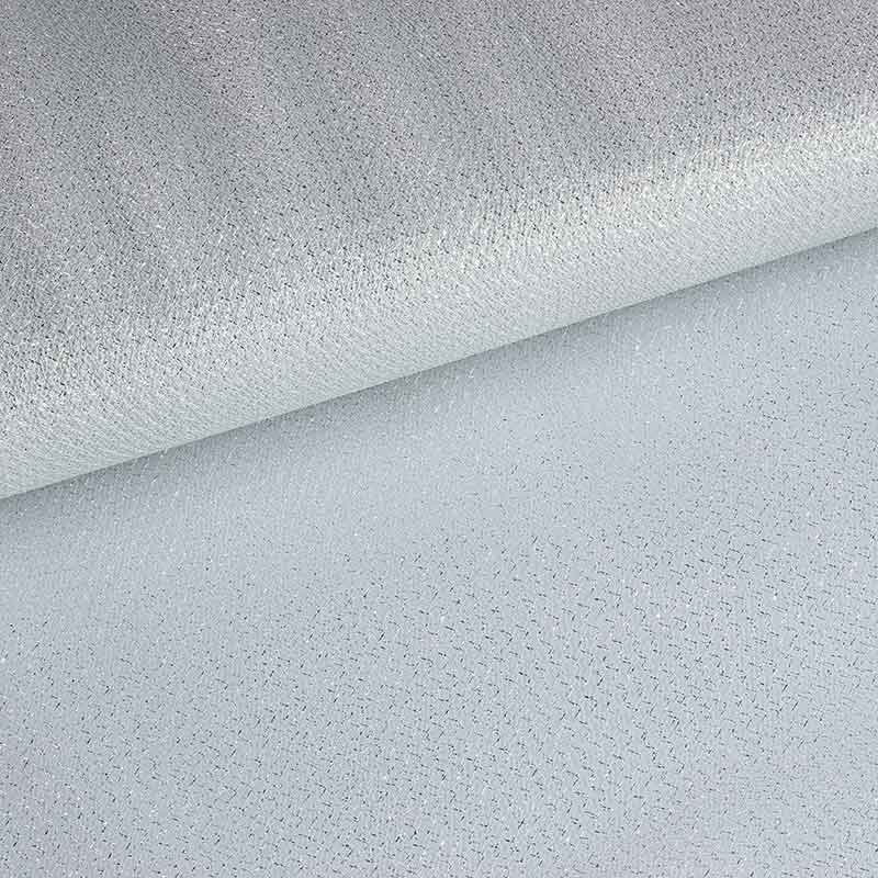 Tulle zigzag pailleté argent
