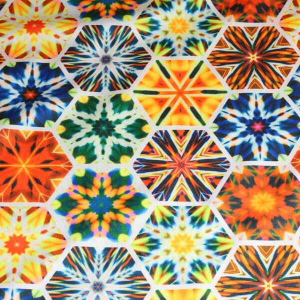 Tissu velours imprimé numériquement motif fantaisie