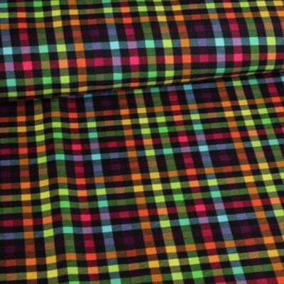 Tissu Terlenka carreaux multicolore impression numérique