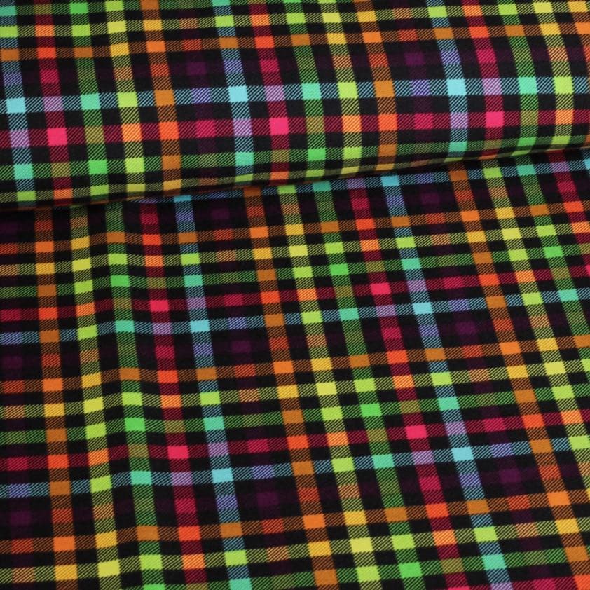 Tissu Terlenka carreaux multicolore impression numérique