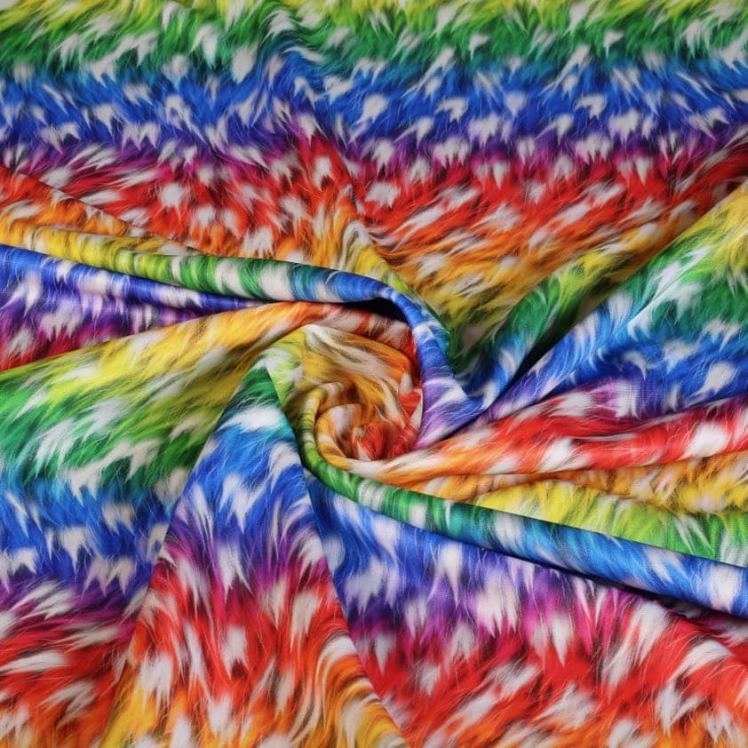 Tissu tricot plumes impression numérique