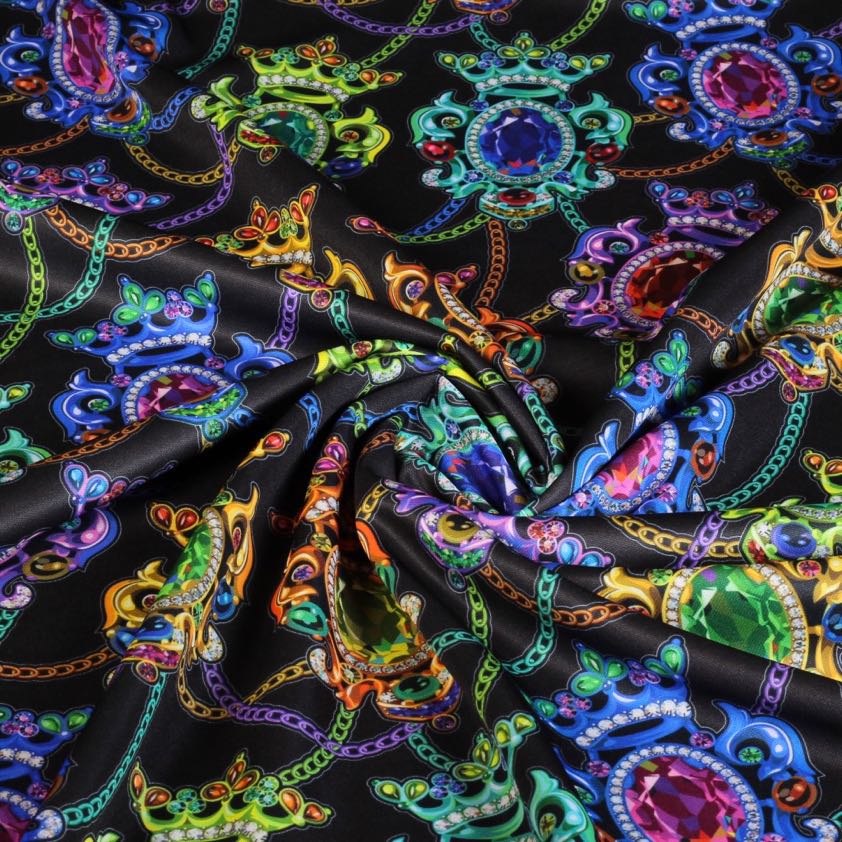 Tissu tricot brosche imprimé numérique