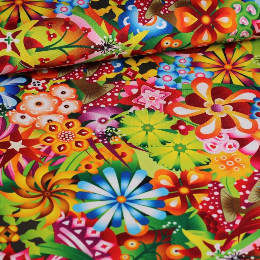 Tissu Terlenka fantasy fleur digital