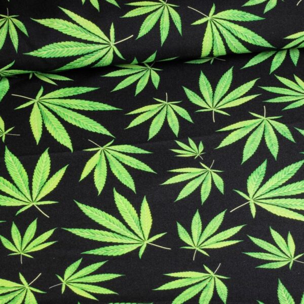 Tissu Terlenka blanc avec plantes