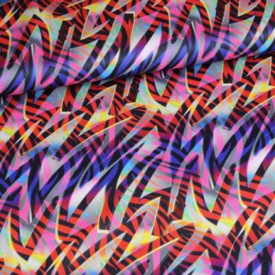 Tissu tricot éclair rayé