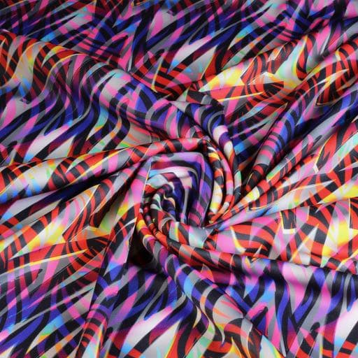 Tissu tricot éclair rayé