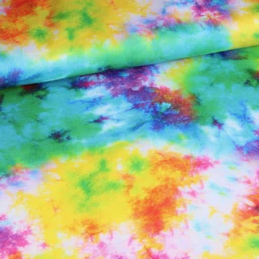 Tissu tricot tie dye impression numérique