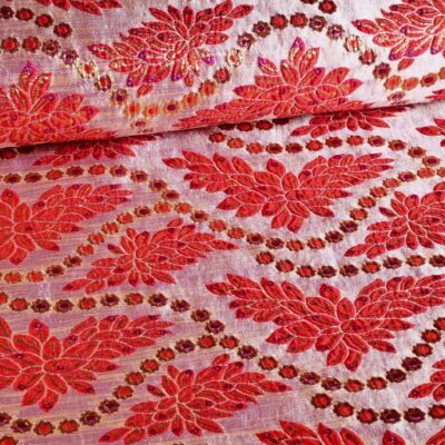 Tissu brocart rouge/or