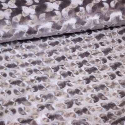Tissu velours argent
