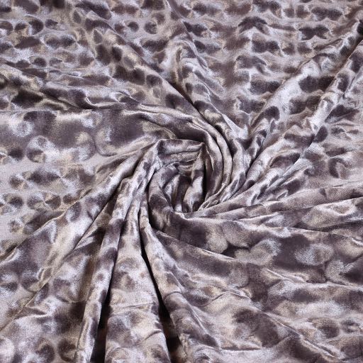 Tissu velours argent